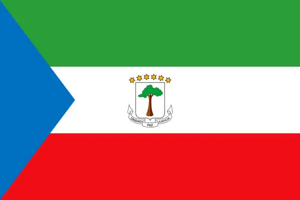 Vector illustration of Equatorial Guinea African Country Flag