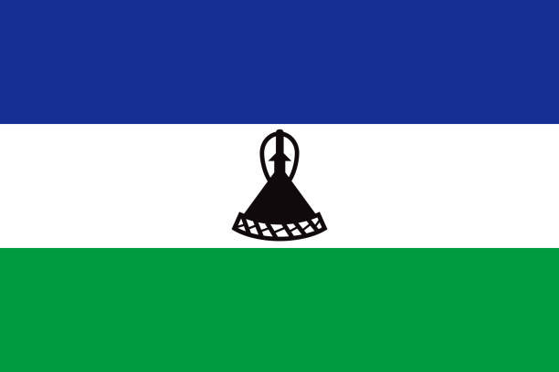 illustrations, cliparts, dessins animés et icônes de drapeau du pays africain du lesotho - lesotho