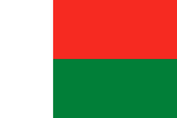 마다가스카르 아프리카 국가 국기 벡터 아트 일러스트