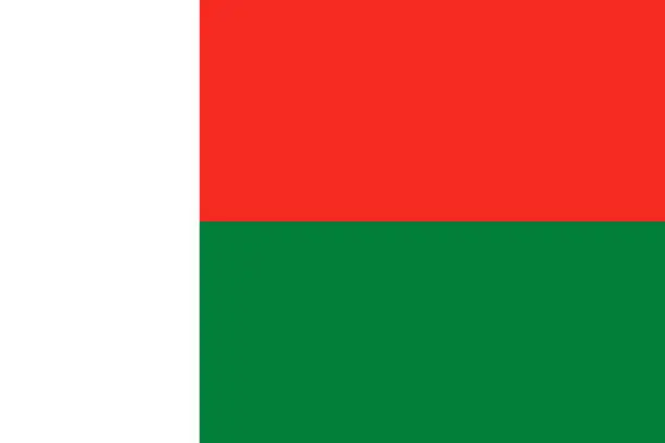 Vector illustration of Madagascar African Country Flag
