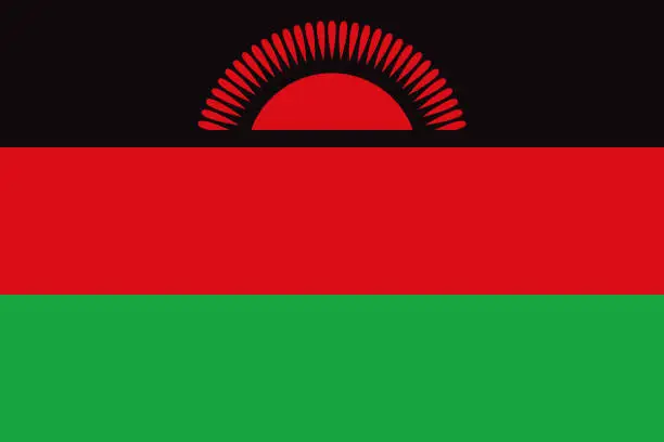 Vector illustration of Malawi African Country Flag