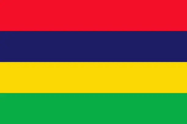 Vector illustration of Mauritius African Country Flag