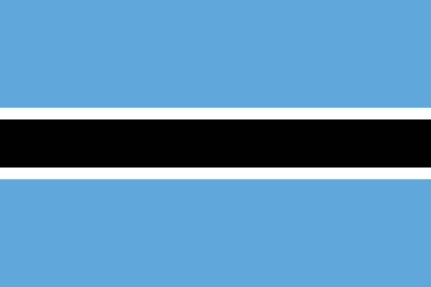 보츠와나 아프리카 국가 국기 공화국 - botswanan flag stock illustrations