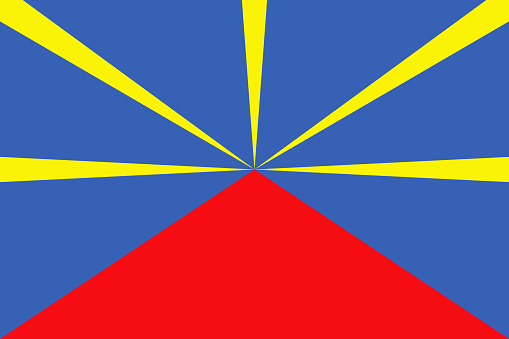 Reunion Island national flag icon in the correct aspect ratio. File is built in the CMYK color space for optimal printing, and can easily be converted to RGB without any color shifts.