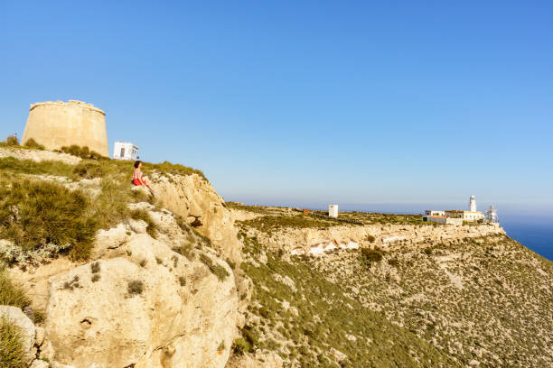 istock Woman visit Mesa Roldan, Cabo de Gata, Spain 1334716794