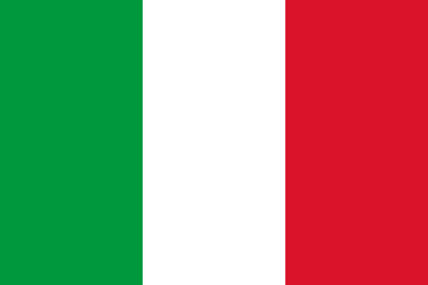 Italian Republic (Italy) Europe Flag vector art illustration