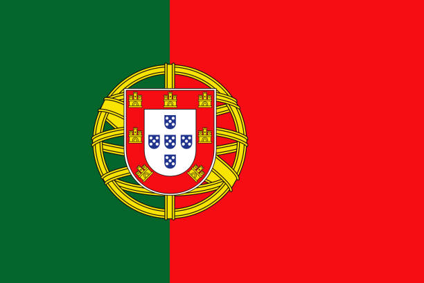 ilustrações de stock, clip art, desenhos animados e ícones de portuguese republic europe flag - portugal bandeira
