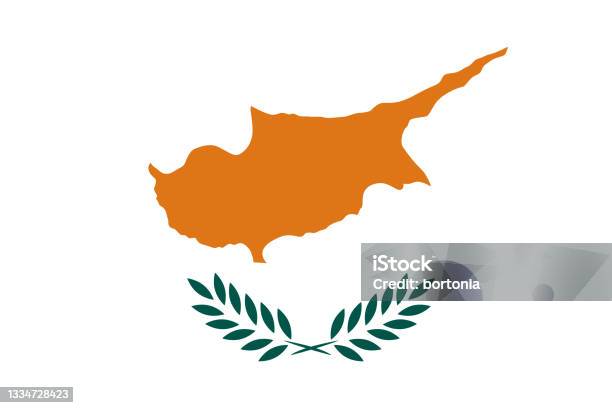 Republic Of Cyprus Europe Flag Stock Illustration - Download Image Now - Cypriot Flag, Cyprus Island, Flag