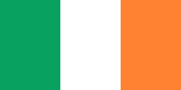 Republic of Ireland Europe Flag vector art illustration