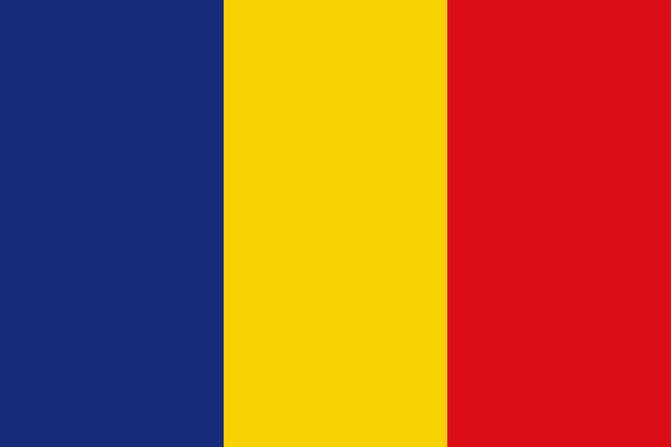 루마니아 유럽 국기 - flag clip art vector national landmark stock illustrations