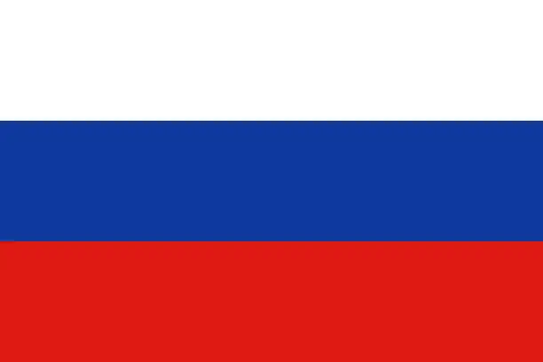 Vector illustration of Russian Federation Europe Flag