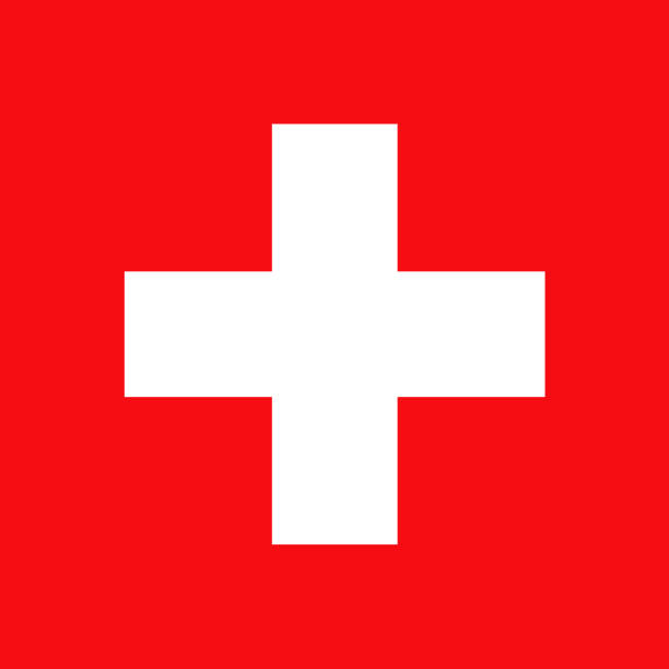швейцарская конфедерация (швейцария) флаг европы - культура швейцарии stock illustrations
