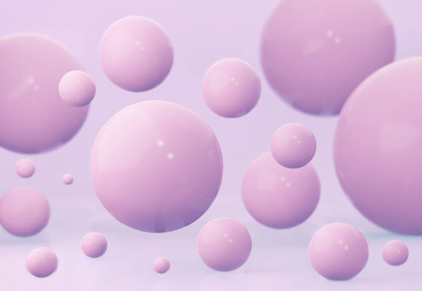 istock Pink spheres of balls on pink background. 3d rendering 1334730417