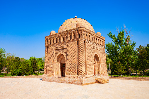The Samanid Mausoleum, built in the 10th century is located in Bukhara city, Uzbekistan