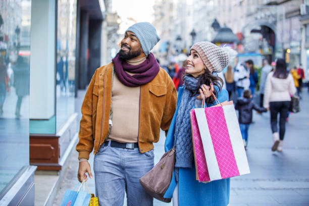 istock A Multi-Ethnic Couple is Enjoying in Relaxing Day for Shopping. 1334734878