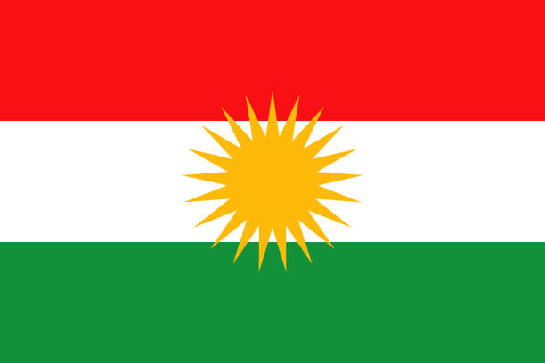 Kurdistan Region Flag The flag of the Kurdistan Region (Iraqi Kurdistan/Southern Kurdistan). Drawn in the correct aspect ratio. File is built in the CMYK color space for optimal printing, and can easily be converted to RGB without any color shifts. iraqi kurdistan stock illustrations