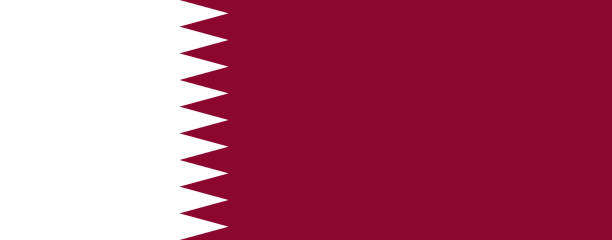 флаг катара - qatari flag stock illustrations