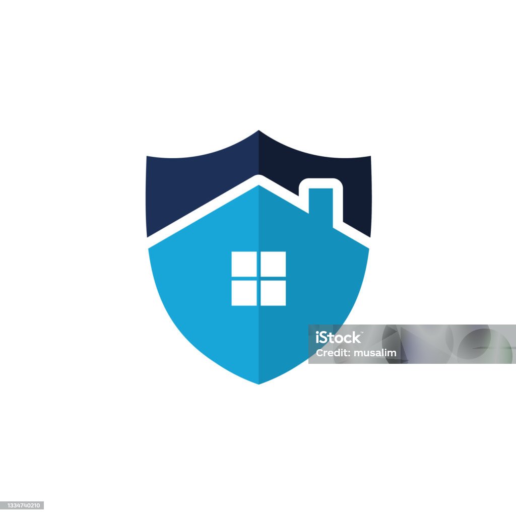 House Shield House Shield Logo Template Design Stock Illustration - Download Image ...