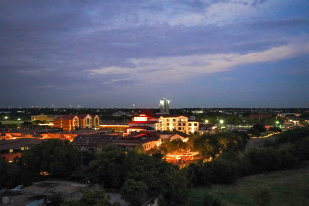 istock Fort Worth Texas Commerce at Night, USA 1334742564