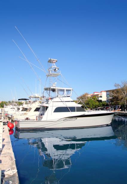 Fisherboats marina in Mexico Mayan Riviera