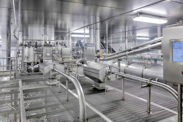 istock Industrial stainless steel food processing 1334744269