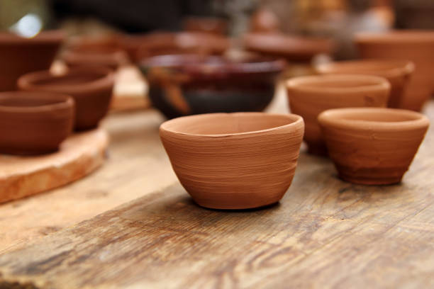 istock clay crafts pottery studio wood table traditional 1334745253