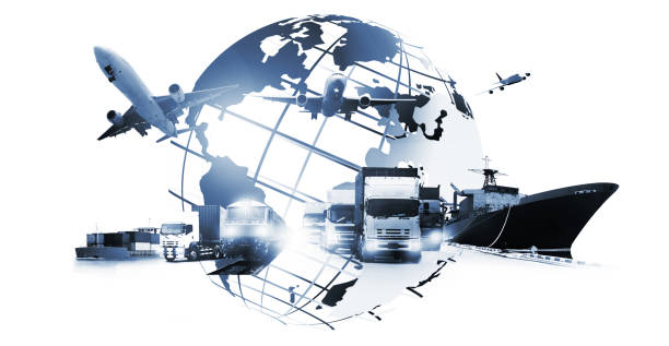 istock The world logistics , there are world map with logistic network distribution on background and Logistics Industrial Container Cargo freight ship for Concept of fast or instant shipping 1334748306