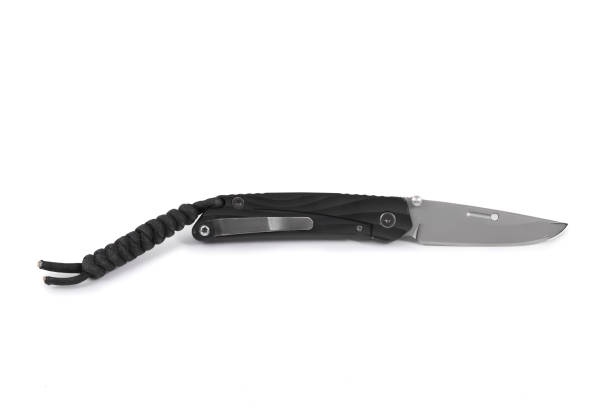 coltello pieghevole moderno isolato - knife table knife kitchen knife penknife foto e immagini stock