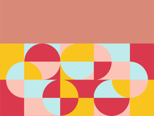 istock Abstract geometric background with calm colorful tone for presentation design, poster, banner, cover and more 1334750341