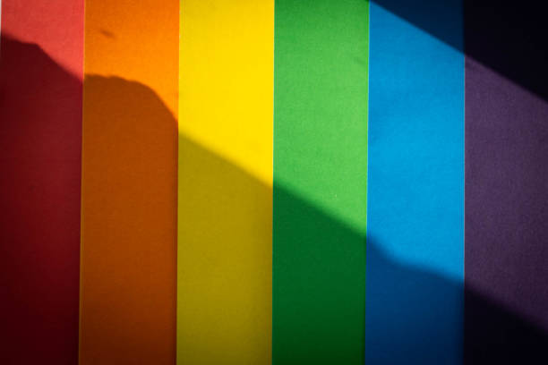istock Lgbt flag. Rainbow background. Multicolored flag close up. 1334754032