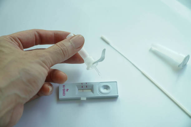 istock Negative test result by using rapid test device for COVID-19, novel coronavirus 2019 found in Wuhan, China,Negative test result using home screening machine for COVID-19 1334759086