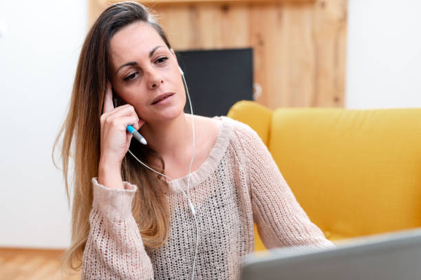 istock Browsing Chatting Social Media, Searching Watching Videos, Giving Lectures Lessons, Virtual Class Meeting, Remote Office Work, Computer Internet Presentation 1334768462