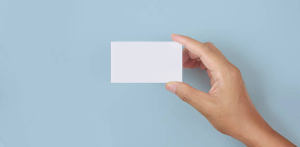 istock Hand holding virtual card with your 1334773008