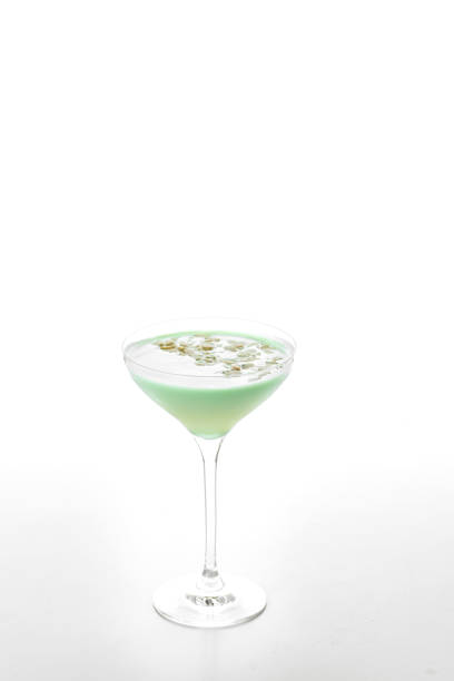 istock Refreshing green cocktail, margarita, on white background, isolated, copy space 1334773141