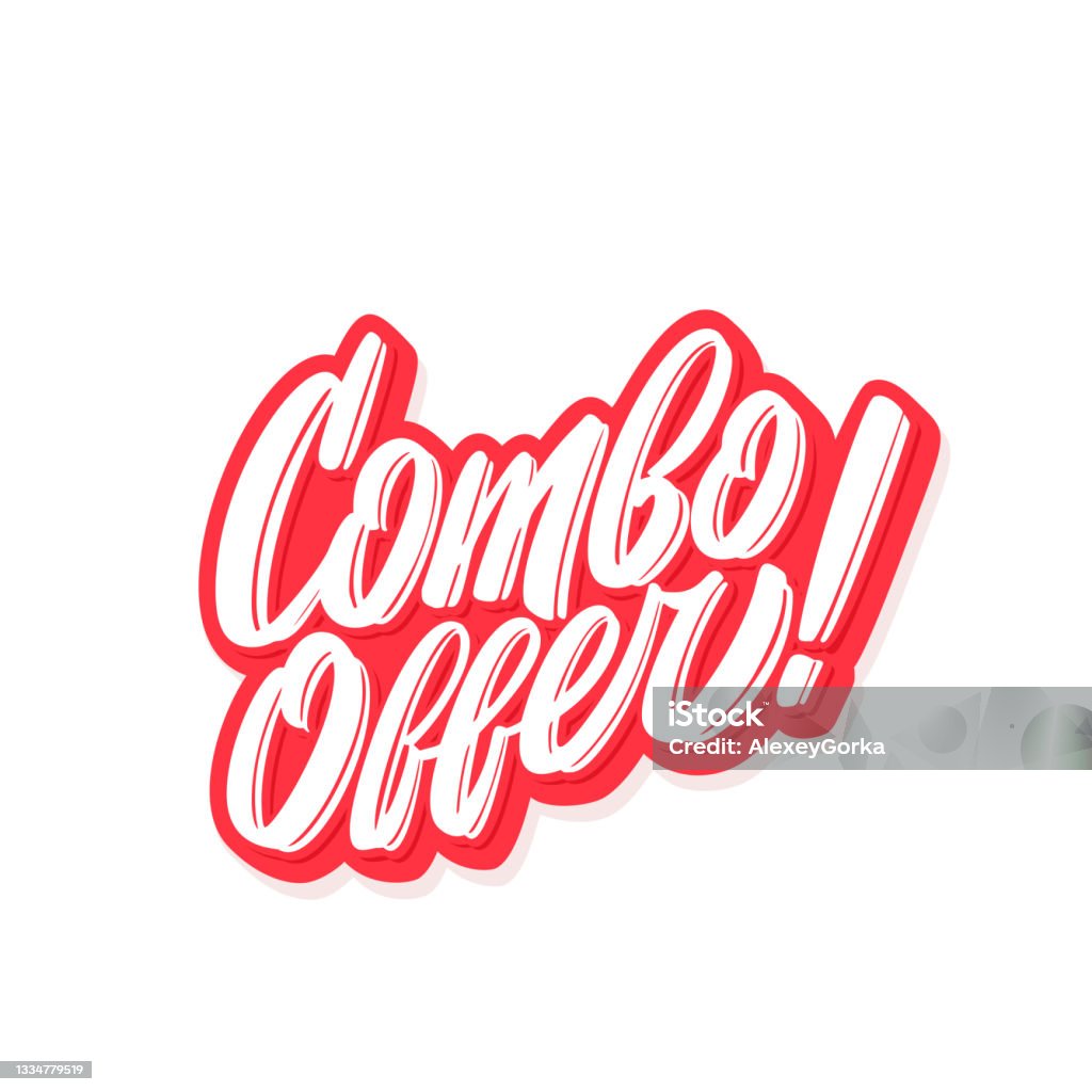 Combo Offers Vector Handwritten Lettering Banner Stock Illustration -  Download Image Now - Giving, Icon Symbol, Banner - Sign - iStock