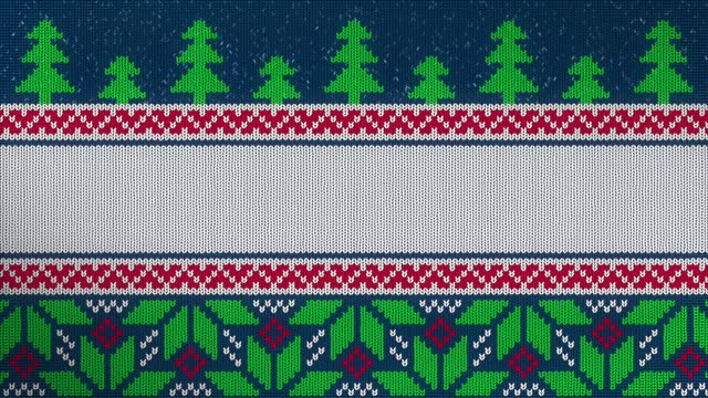 Ugly sweater moving looping background