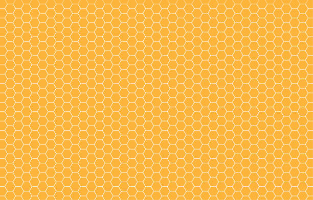 illustrations, cliparts, dessins animés et icônes de abeille hexagone texture fond nid d’abeille motif vecteur sans couture - honeycomb pattern hexagon backgrounds