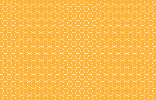 Bee hexagon texture background honeycomb pattern seamless vector illustration