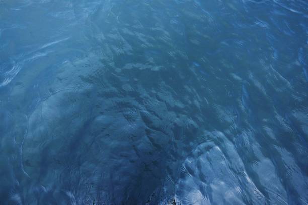 close up of blue sea view from above