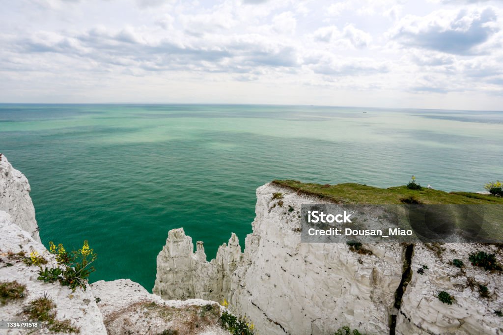 Over Cliffs Cliff Over Ocean Stock Photo - Download Image Now - Beach, Cliff ...