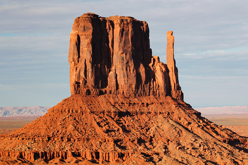 Butte close-up in Monument Valley, Arizona, Utah, USA