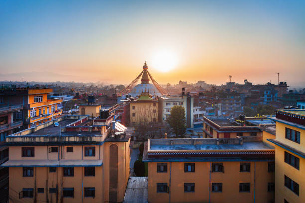 istock Boudhanath Great Stupa aerial view, Kathmandu 1334792853
