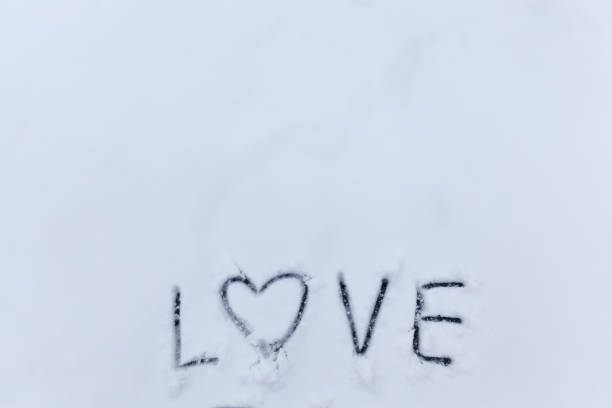 istock painted on the snow in winter 1334795094