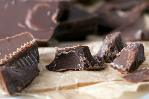 istock chocolate made from sugar and cocoa, delicious pieces 1334795142