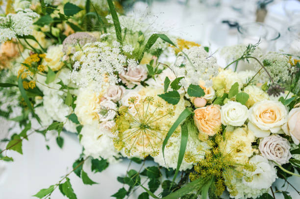istock Wedding decoration made of fresh flowers 1334800289