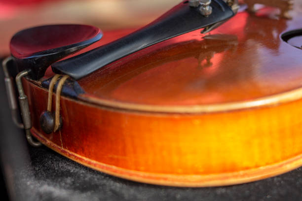 istock Handmade violin, close-up, fragment 1334801557