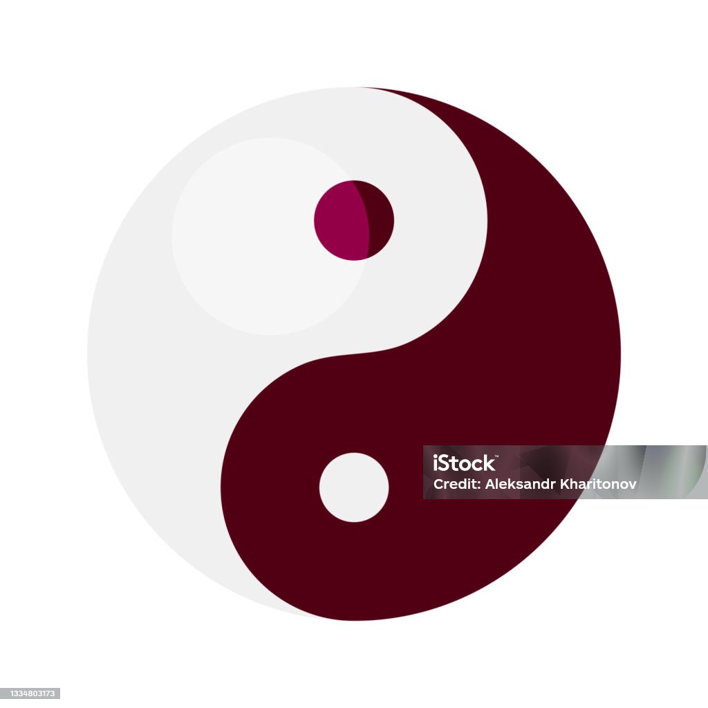 Biểu Tượng Âm Dương Châu Á Của Sự Cân Bằng Hài Hòa Vector Minh Họa ...