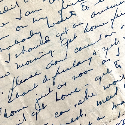 Old handwritten letter