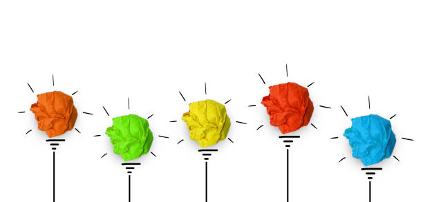 istock Creative idea, Concept idea and innovation with paper light bulb 1334807384