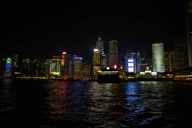 istock Hong Kong at night view from a bay. 1334809086